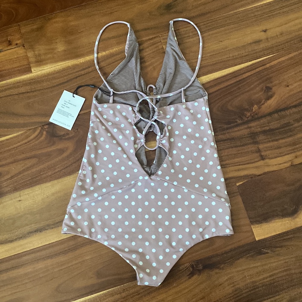 Acacia Swimwear Shiloh Kokomo Dot full piece P RARE! - Picture 3 of 5